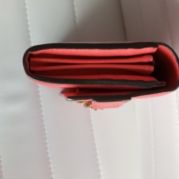 Gucci Red/Orange Leather Horse bit long wallet Authentic w/Chain & insert - Picture 12 of 15